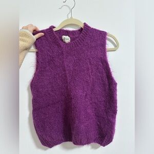Purple mohair vest